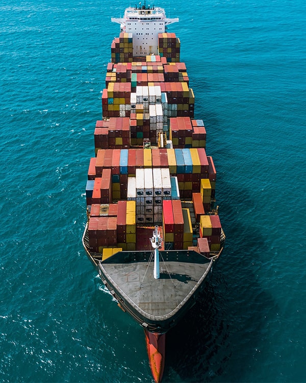 ship carrying containers